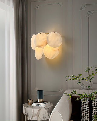 Lira Alabaster Disc Cluster Wall Sconce