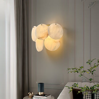 Lira Alabaster Disc Cluster Wall Sconce