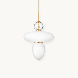 Oriel Modern Glass Brass Pendant Light