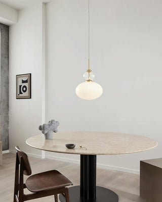 Oriel Modern Glass Brass Pendant Light