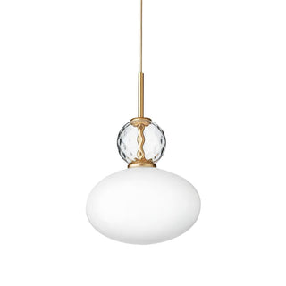 Oriel Modern Glass Brass Pendant Light