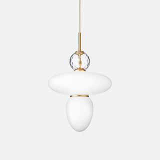 Oriel Modern Glass Brass Pendant Light