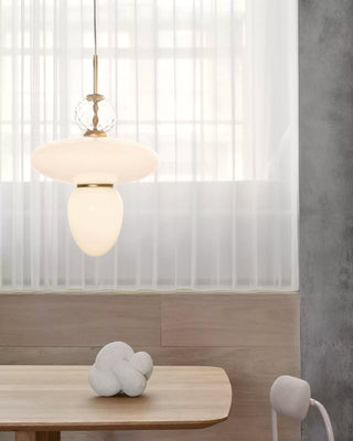 Oriel Modern Glass Brass Pendant Light
