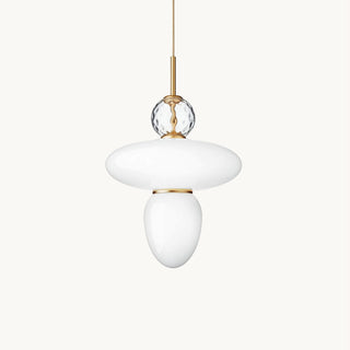 Oriel Modern Glass Brass Pendant Light