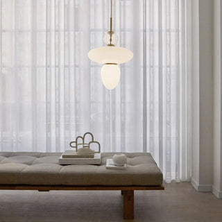 Oriel Modern Glass Brass Pendant Light