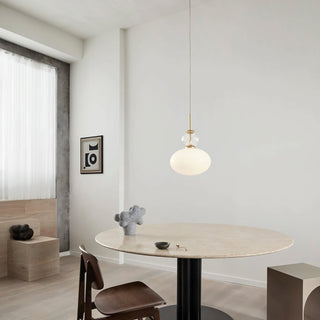 Oriel Modern Glass Brass Pendant Light