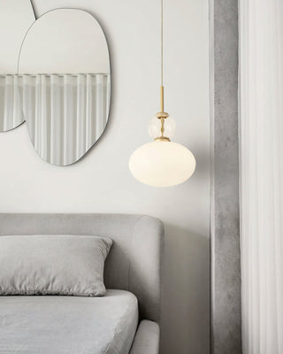 Oriel Modern Glass Brass Pendant Light