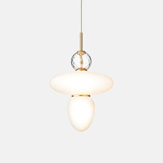 Oriel Modern Glass Brass Pendant Light