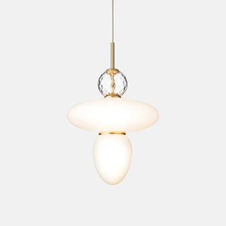 Oriel Modern Glass Brass Pendant Light