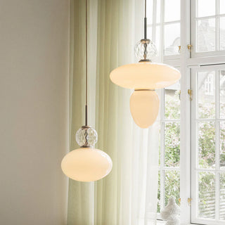 Oriel Modern Glass Brass Pendant Light