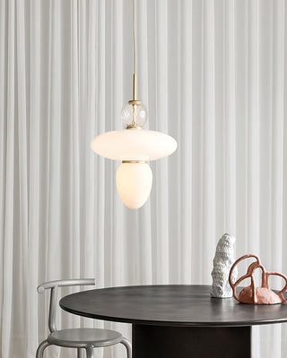 Oriel Modern Glass Brass Pendant Light