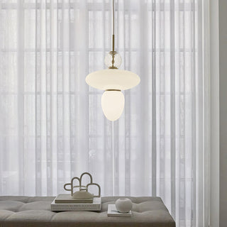 Oriel Modern Glass Brass Pendant Light