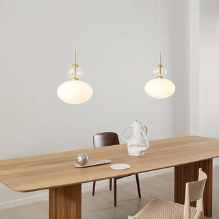 Oriel Modern Glass Brass Pendant Light