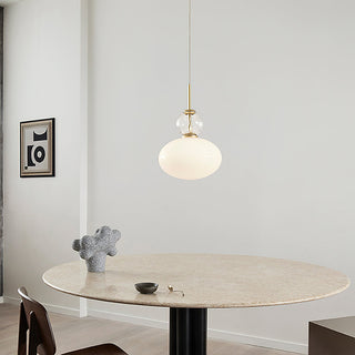 Oriel Modern Glass Brass Pendant Light