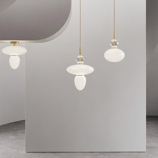 Oriel Modern Glass Brass Pendant Light