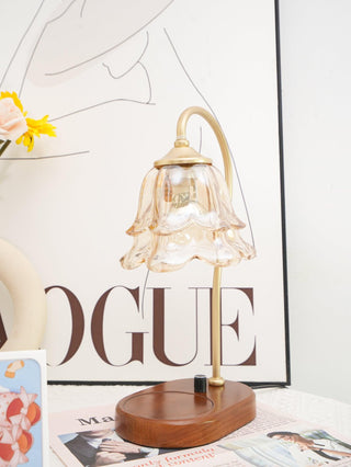 Romantic Floral Glass Table Light