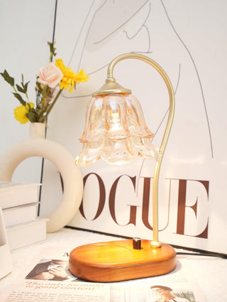 Romantic Floral Glass Table Light