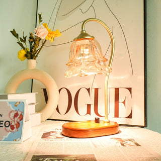 Romantic Floral Glass Table Light