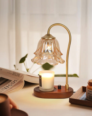 Romantic Floral Glass Table Light