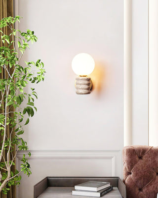 Romus Contemporary Travertine Wall Light