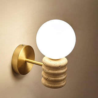 Romus Contemporary Travertine Wall Light
