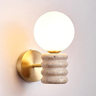 Romus Contemporary Travertine Wall Light