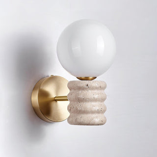 Romus Contemporary Travertine Wall Light