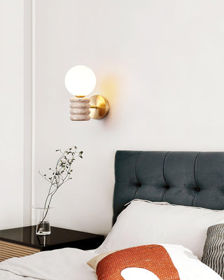 Romus Contemporary Travertine Wall Light