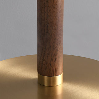 Ronaldo Dark Wood Metal Arc Floor Lamp