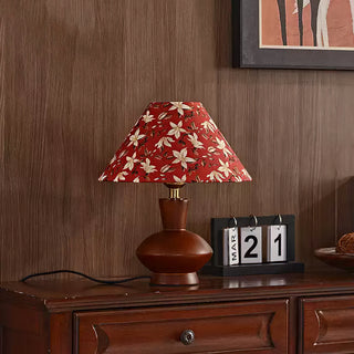 Rosa Retro Brown Fabric Table Lamp
