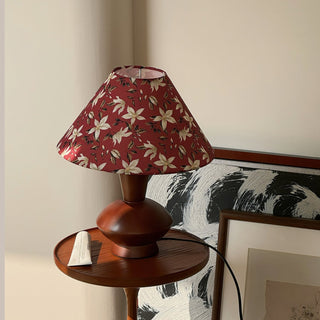 Rosa Retro Brown Fabric Table Lamp