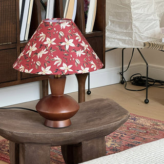 Rosa Retro Brown Fabric Table Lamp