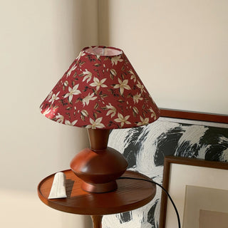Rosa Retro Brown Fabric Table Lamp