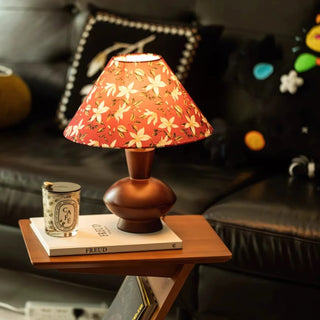 Rosa Retro Brown Fabric Table Lamp