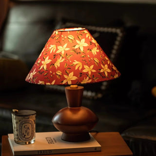 Rosa Retro Brown Fabric Table Lamp