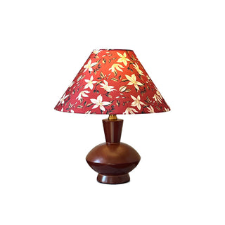 Rosa Retro Brown Fabric Table Lamp