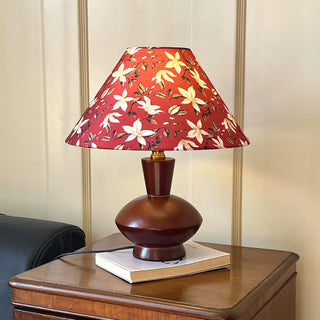 Rosa Retro Brown Fabric Table Lamp