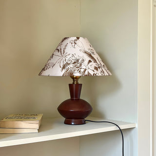 Rosa Retro Brown Fabric Table Lamp