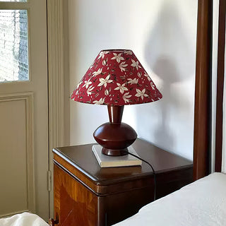 Rosa Retro Brown Fabric Table Lamp