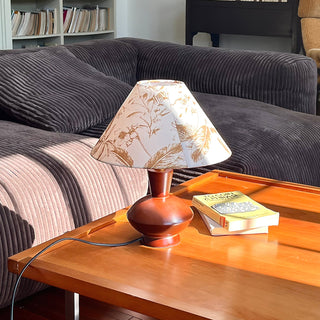 Rosa Retro Brown Fabric Table Lamp