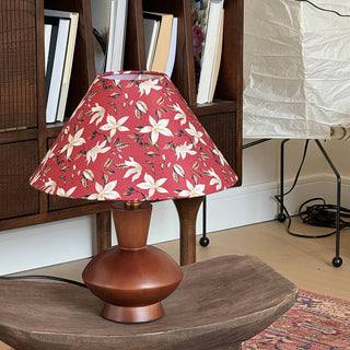 Rosa Retro Brown Fabric Table Lamp