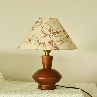 Rosa Retro Brown Fabric Table Lamp