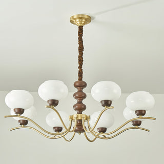 Rosdorf Amber Glass Globe Chandelier