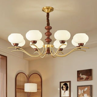 Rosdorf Amber Glass Globe Chandelier
