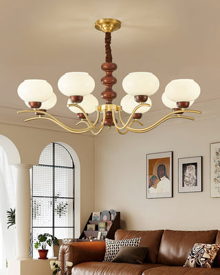 Rosdorf Amber Glass Globe Chandelier