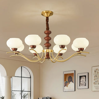 Rosdorf Amber Glass Globe Chandelier
