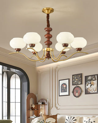 Rosdorf Amber Glass Globe Chandelier