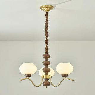 Rosdorf Amber Glass Globe Chandelier
