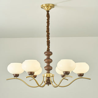 Rosdorf Amber Glass Globe Chandelier