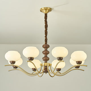 Rosdorf Amber Glass Globe Chandelier